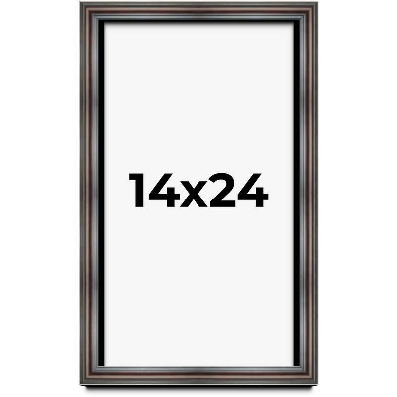 14x24 Shadow Box Frame Brown Cherry | 2.625 Inches Deep Pine Wood