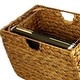 preview thumbnail 5 of 4, Seagrass Basket Hanging File Folder Storage with Liner Work From Home