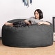 preview thumbnail 26 of 37, Jaxx Basics 5 Foot Large Adult Bean Bag Chair, Oversized with Filler