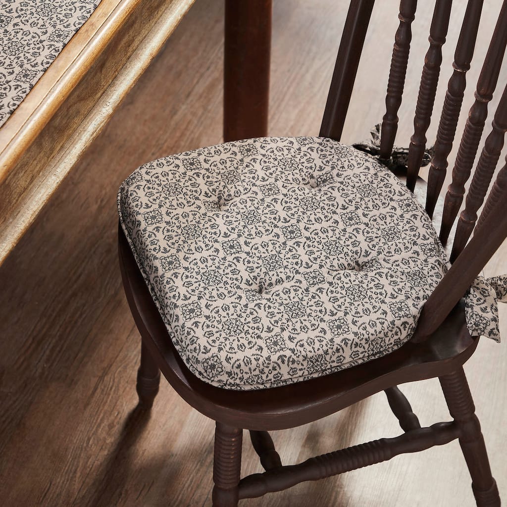 Custom House Jacquard Chair Pad 16.5x18