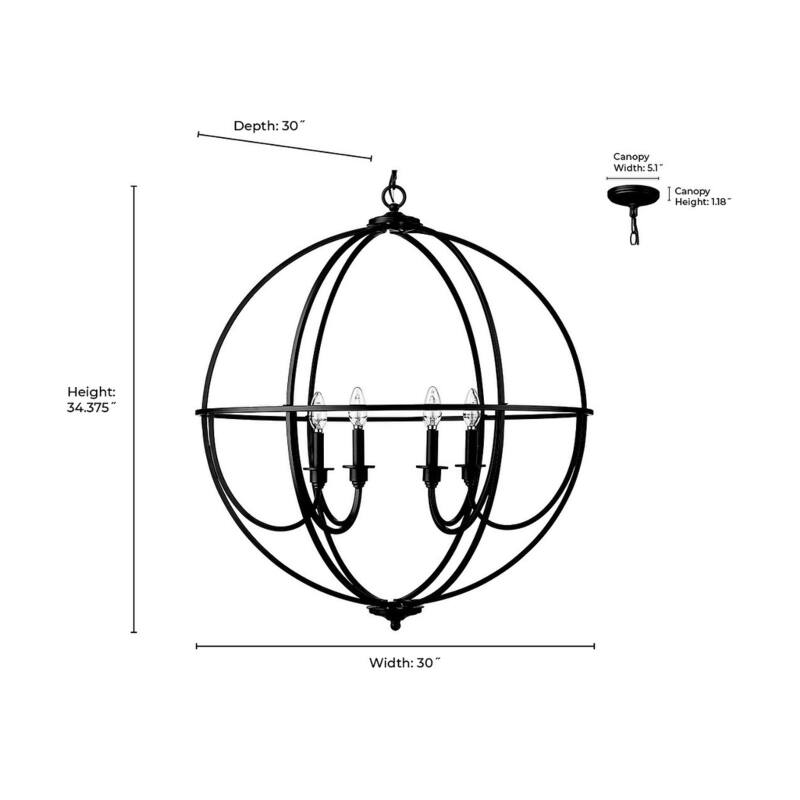 Millennium Lighting 12306 Artemis 6 Light 30" Wide Taper Candle Style