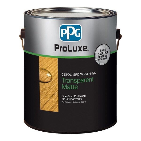 Shop PPG SIK240078/01 ProLuxe Cetol SRD Transparent Matte Wood Finish, Natural, Gal Overstock