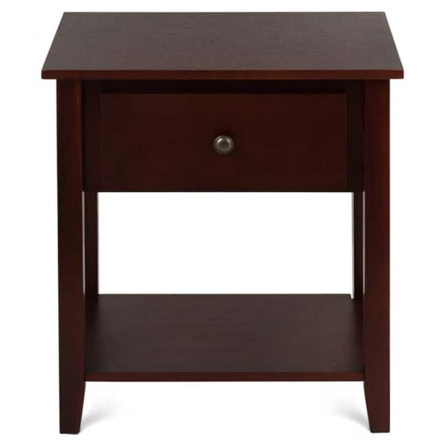 Nightstand Beside Sofa Table End Table with Drawer & Shelf - 15" x 22" x 24" (L x W x H)