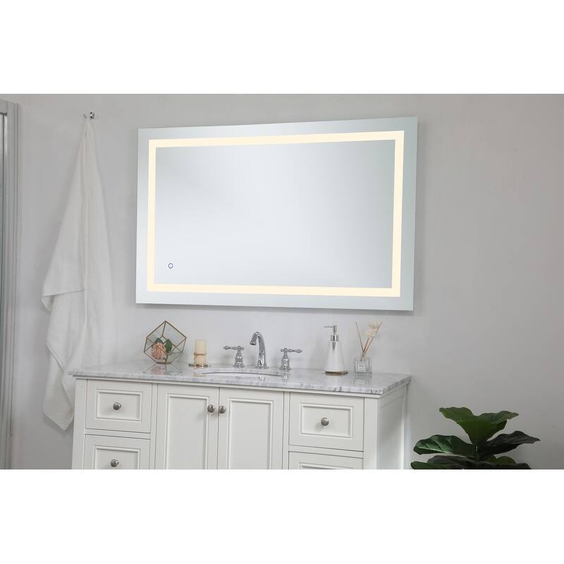 Avalon 30" x 48" Hardwired LED mirror - Silver