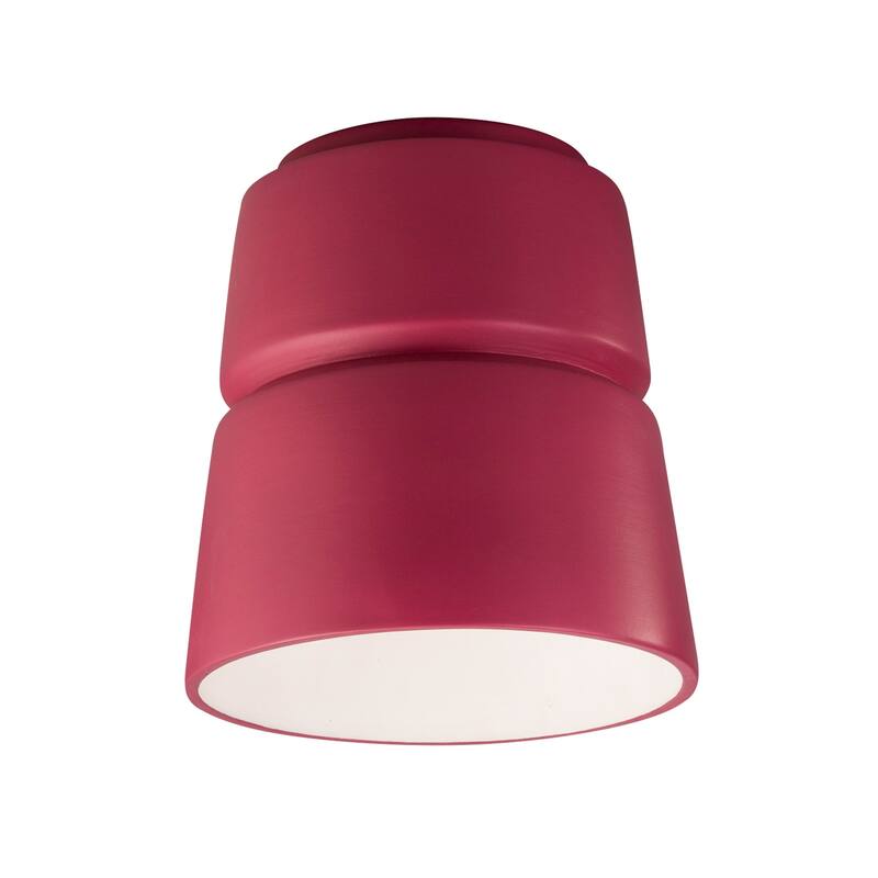 Justice Design Group Radiance Cone Ceramic Flush-Mount Lights - Incandescent - Cerise