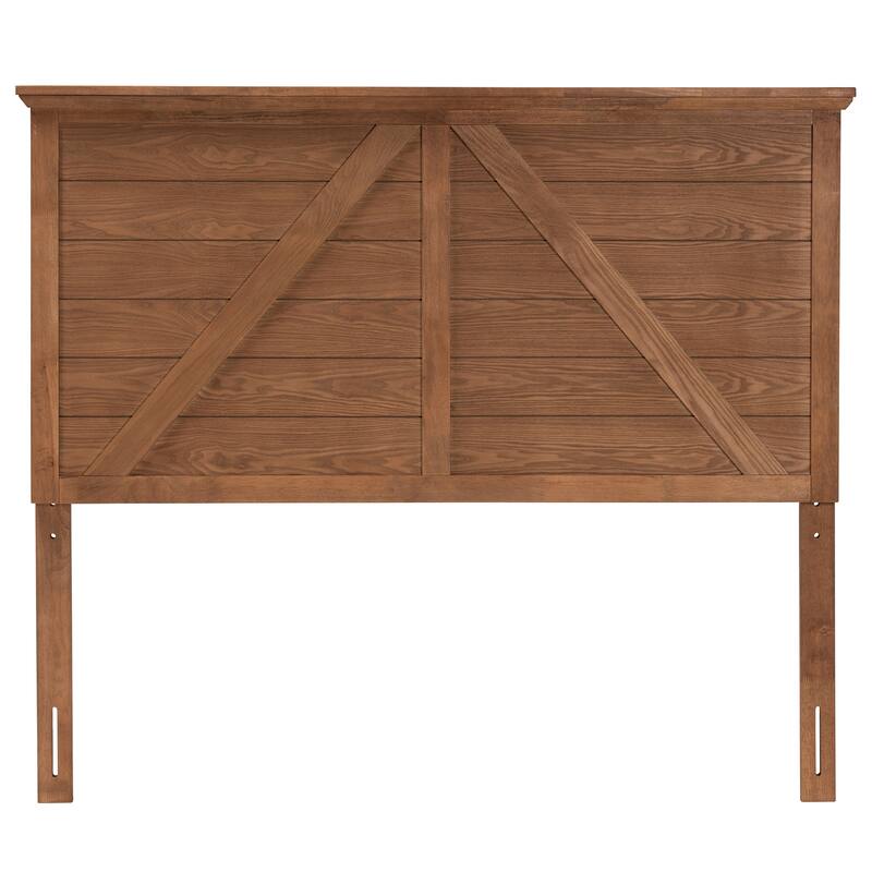 Yorick Classic and Traditional Ash Walnut Finished Wood Headboard