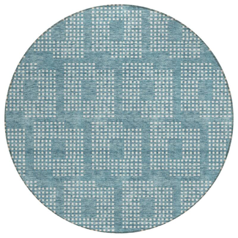HomeRoots Geometric Transitional Rectangle Outdoor Rug