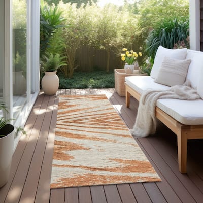 Machine Washable Indoor/ Outdoor Chantille Chevron Modern Rug
