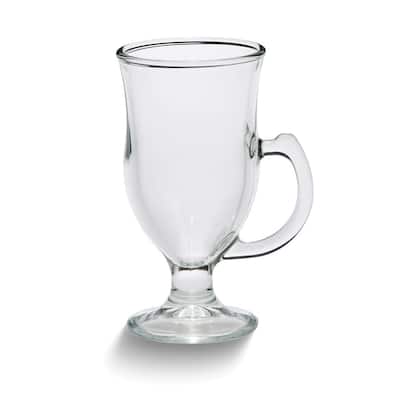Curata Set of 12 Glass 8 Ounce Irish Coffee Mugs
