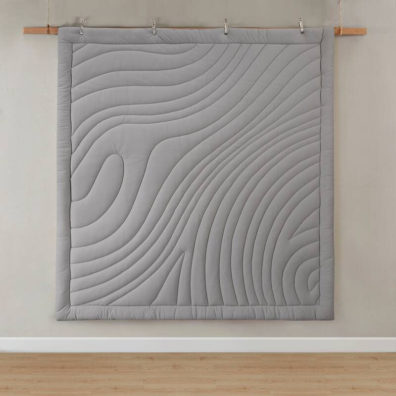 GDF Studio - Elowen Poly Jersey Puffy Comforter Set with Quilted Design