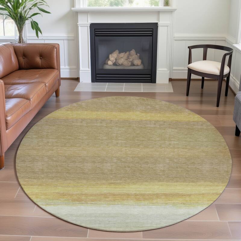 Premium Washable Super Soft Ombre Solid Mayfield Rug - Tan - 8' x 8'