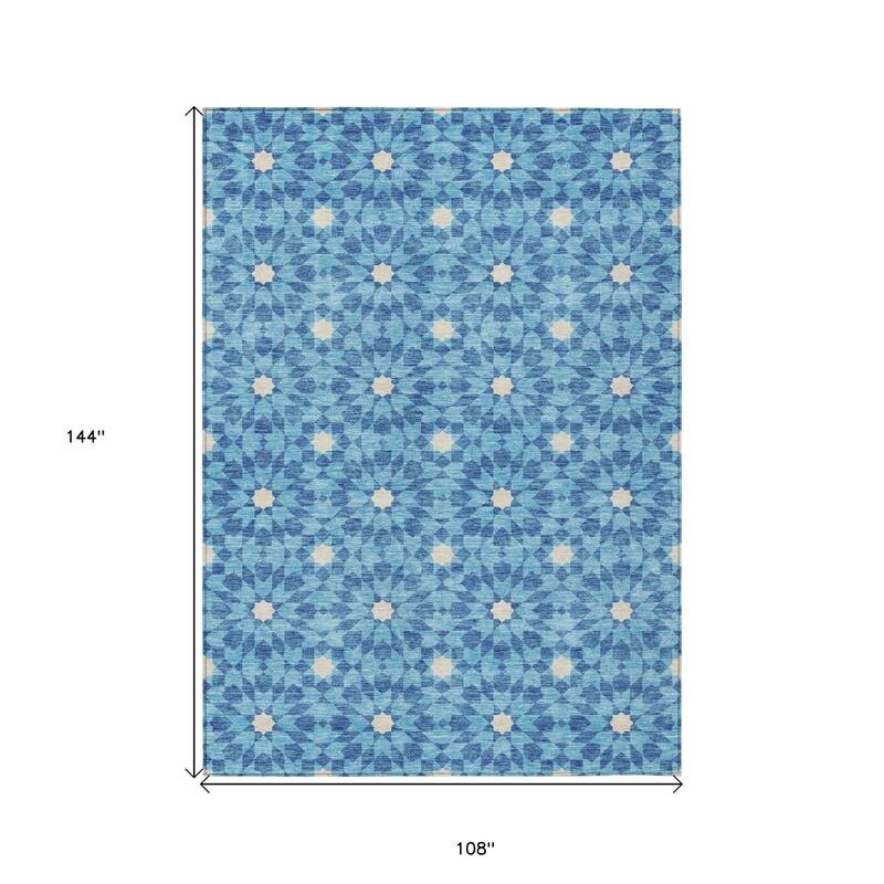 HomeRoots Floral Medallion Transitional Rectangle Outdoor Rug
