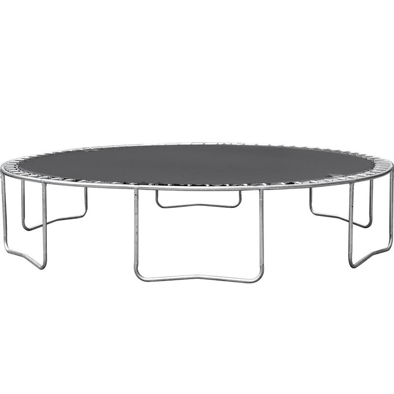 14FT Trampoline with Basketball Hoop Inflator and Ladder(Outer Safety Enclosure) Orange