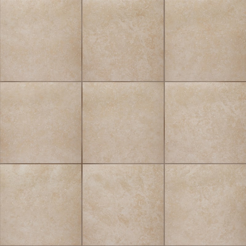 Merola Tile Roma Beige 13" x 13" Porcelain Floor and Wall Tile - Pallet (52 Tiles)