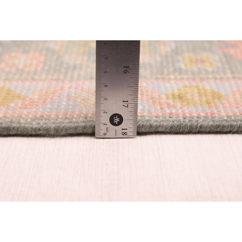 ECARPETGALLERY Hand-knotted Modern Oushak Sage Wool Rug - 6'0 x 8'9