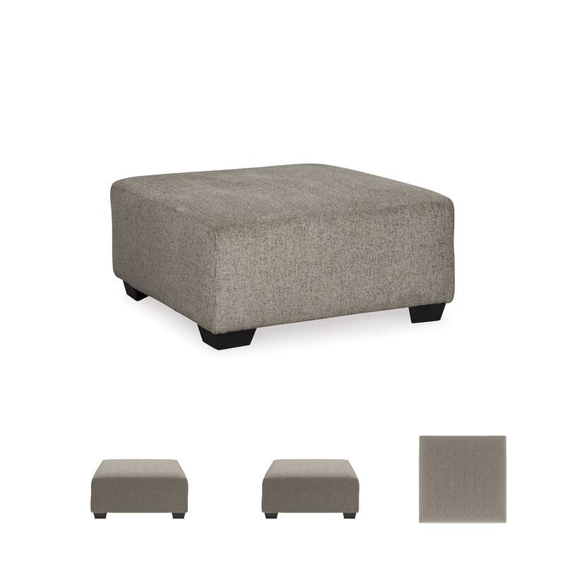 Ballinasloe Oversized Ottoman - Platinum