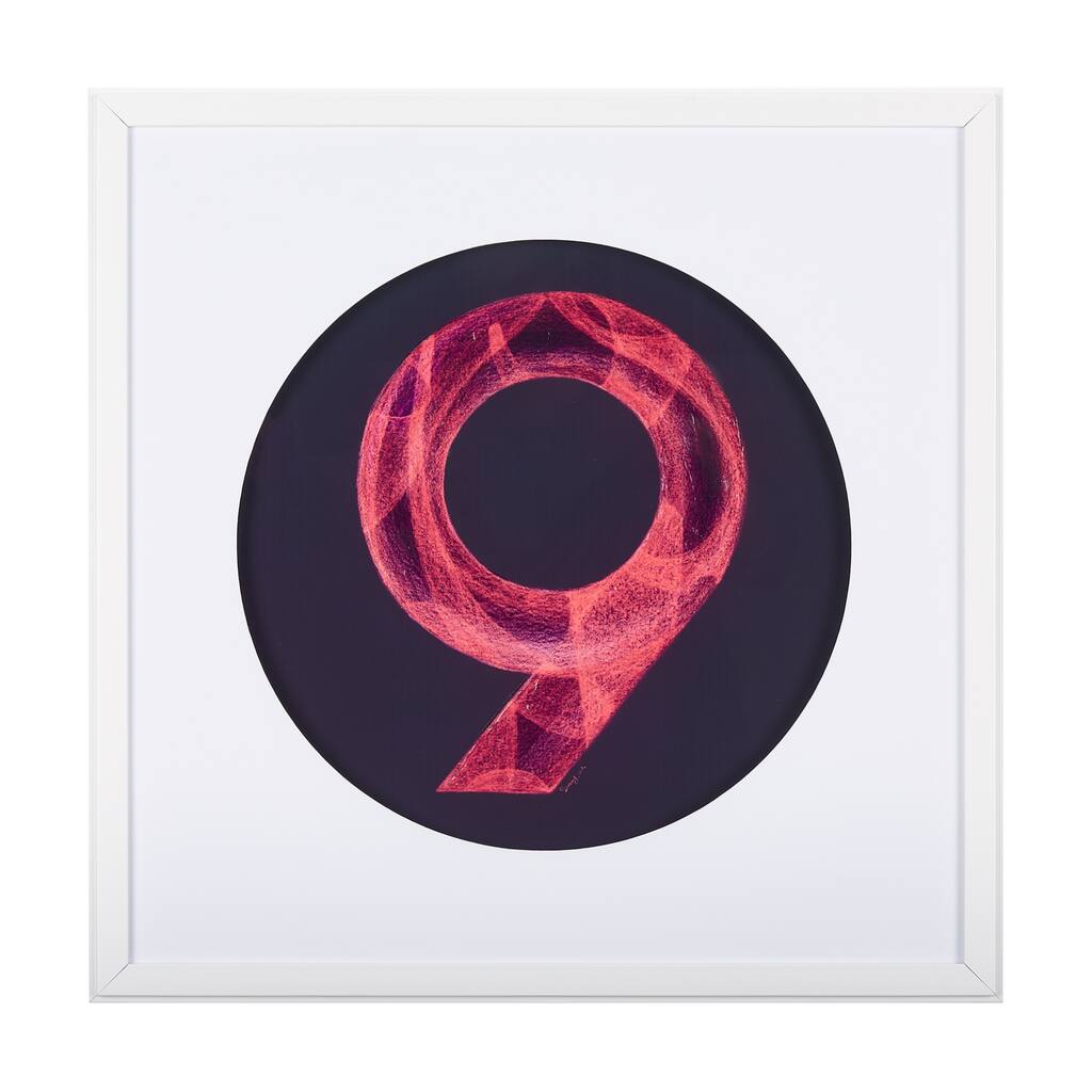 Numbers IX Framed Art Print