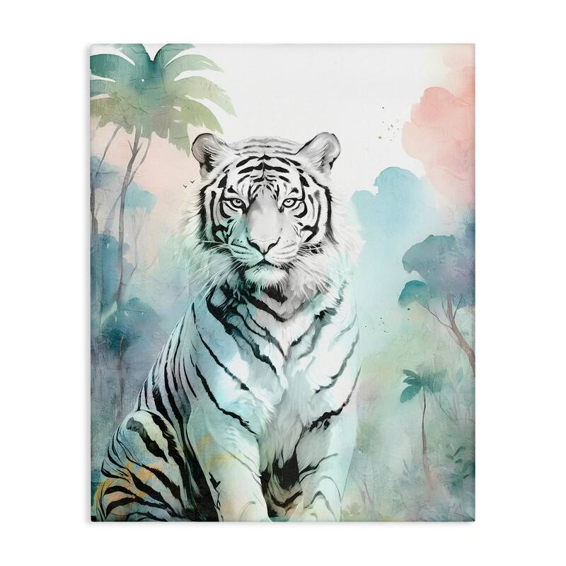 Stupell White Tiger in Jungle Canvas Wall Art Design By Kim Allen - 36 x 48