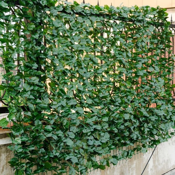 slide 1 of 9, Costway 40''x95'' Faux Ivy Leaf Decorative Privacy Fence Screen