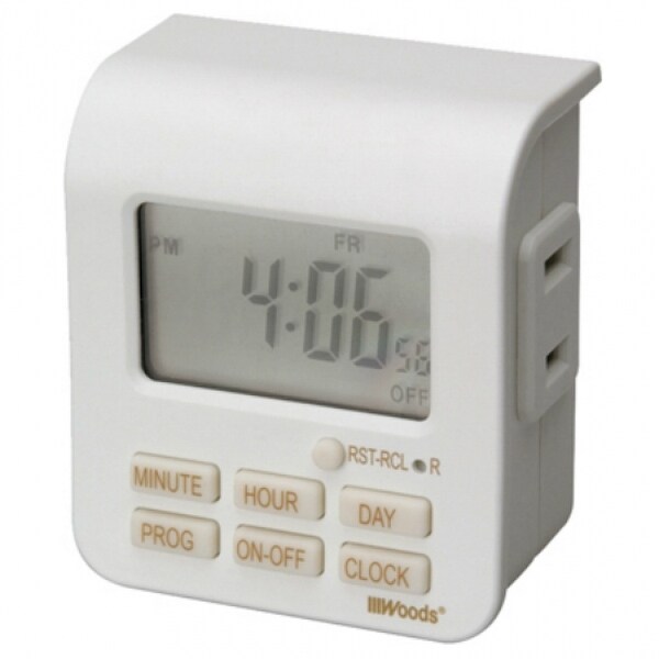 Woods 50008 Indoor 7-Day Digital Timer, Programmable