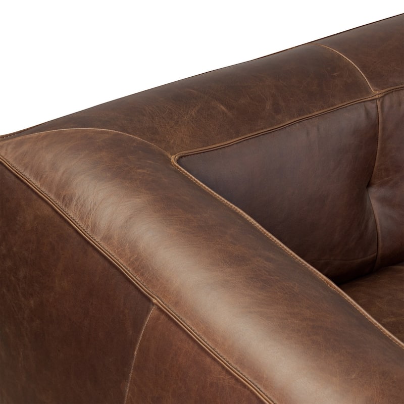 Poly & Bark Capa Genuine Leather Reversible Corner Sectional Sofa