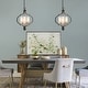 preview thumbnail 14 of 24, LALUZ Modern 3-Light Black Gold Chandelier Frosted Glass Kitchen Island Light Black&Gold