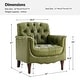 preview thumbnail 19 of 68, HULALA HOME Wemer Traditional Genuine Leather Armchair with Tufted Back