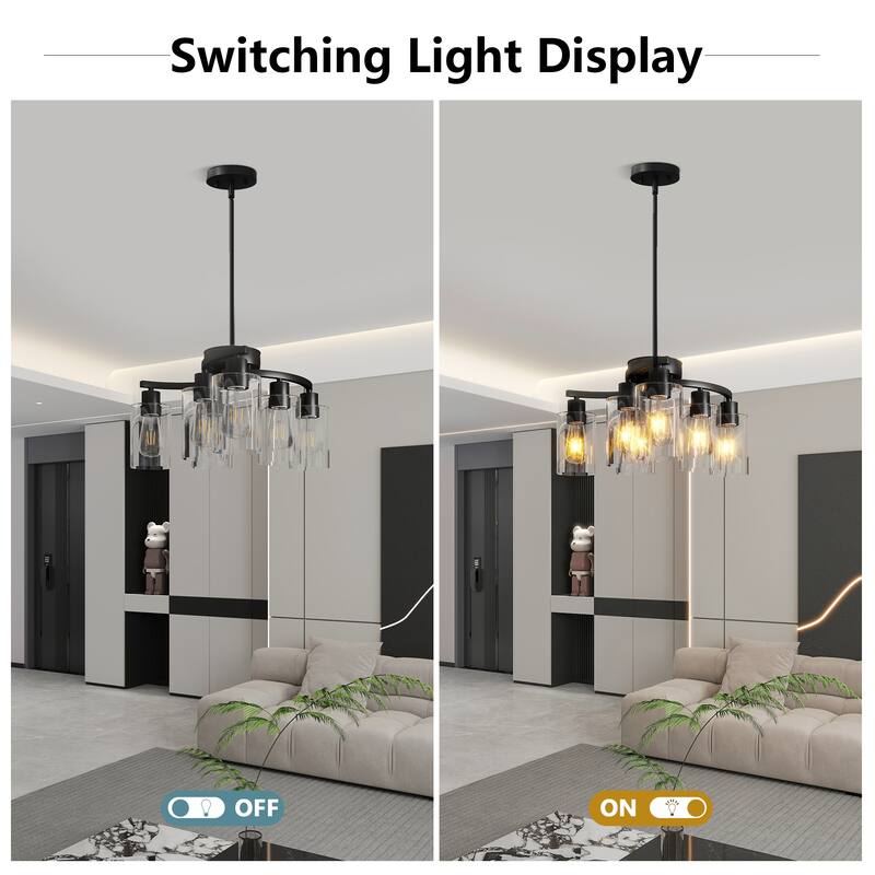 6-Light Modern Farmhouse Chandelier