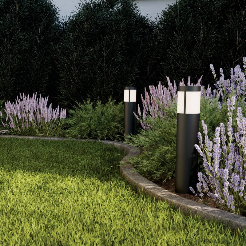 Kichler Lighting 12 Volt 3000K LED 15.2" Round Bollards in Textured Black - 15.2