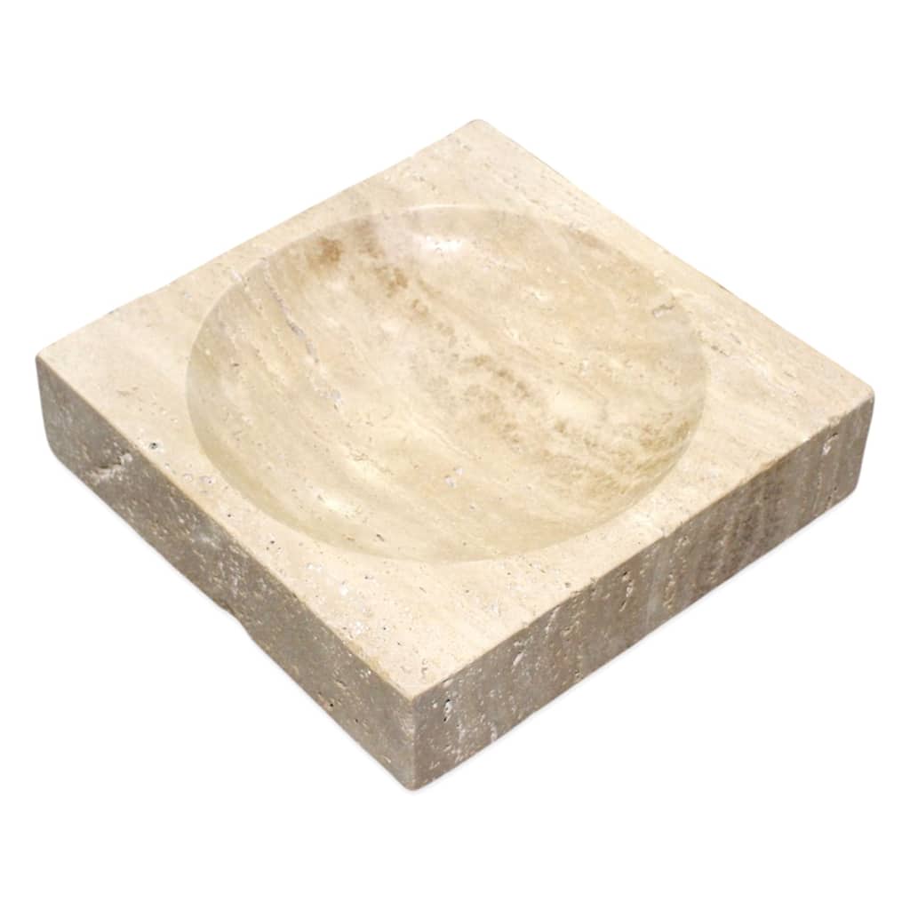 Travertine Concave Bowl 8"x8"x2"