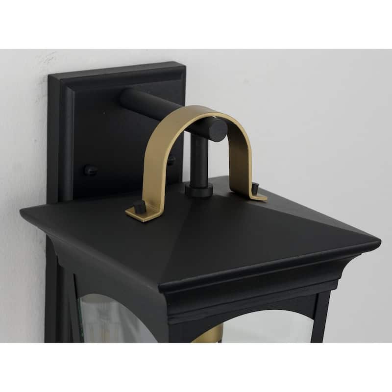 Chatsworth Collection Black One-Light Small Wall Lantern - 17.750" x 10.750" x 10.500"