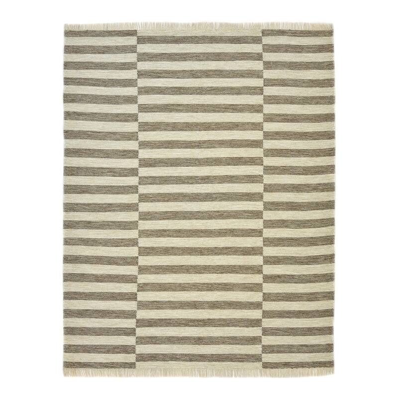 Overton Handmade Modern Contemporary Striped Area Rug