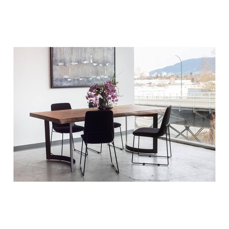 Aurelle Home Bennett Rustic Farmhouse Live Edge Dining Table