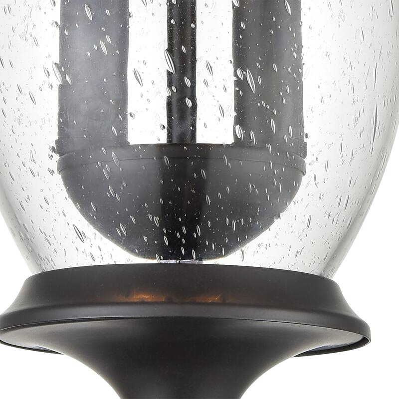 Elk Home Trinity Oiled Bronze With Seedy Glass 2 Light Flush Mount