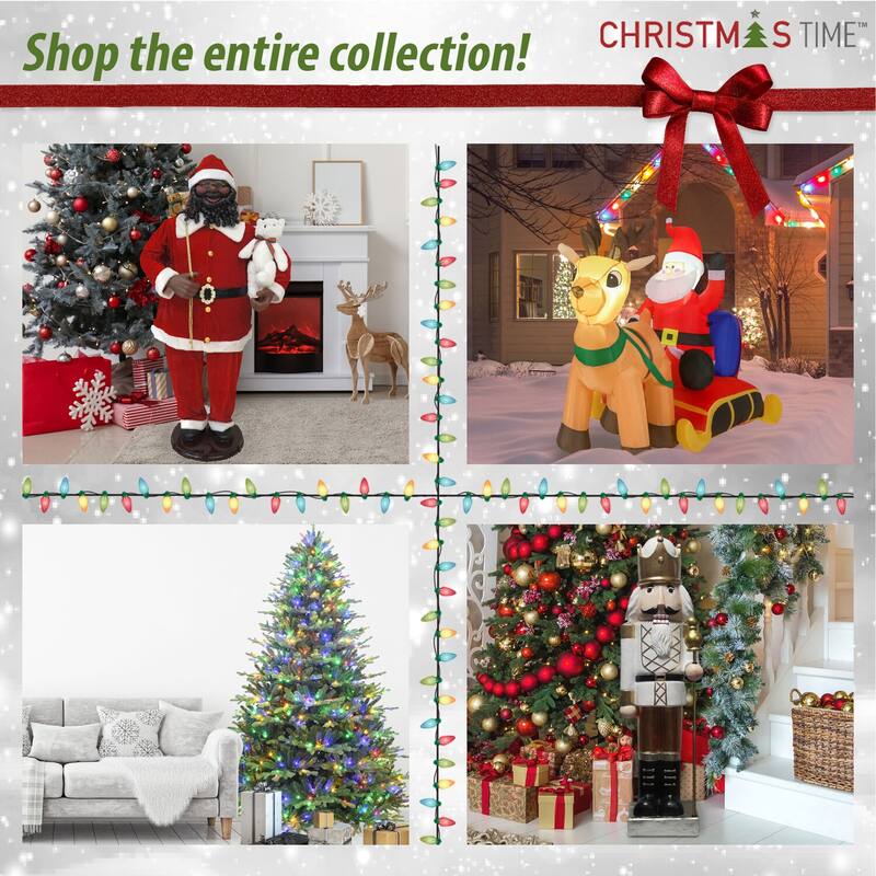 Christmas Time 10-Ft. Pre-Lit Inflatable Santa Claus Outdoor Christmas Decoration