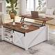 preview thumbnail 39 of 51, Coffee Table Lift Top Square Center Table Barn Door Adjustable Shelves