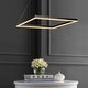 preview thumbnail 3 of 19, Nero Square Contemporary Modern Metal Integrated LED Chandelier, Black by JONATHAN Y