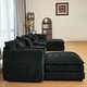 preview thumbnail 14 of 19, GDFStudio - Rei 144" U-Shaped Comfy Fluffy Chenille Modular Sofa with Movable Ottoman & Storage