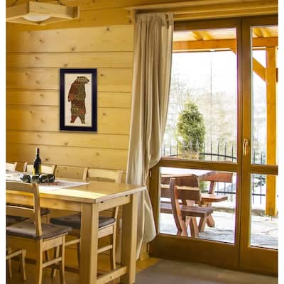 TrendyDecor4U Traditional "Cabin rules" Framed Print Wall Art by Lauren Rader