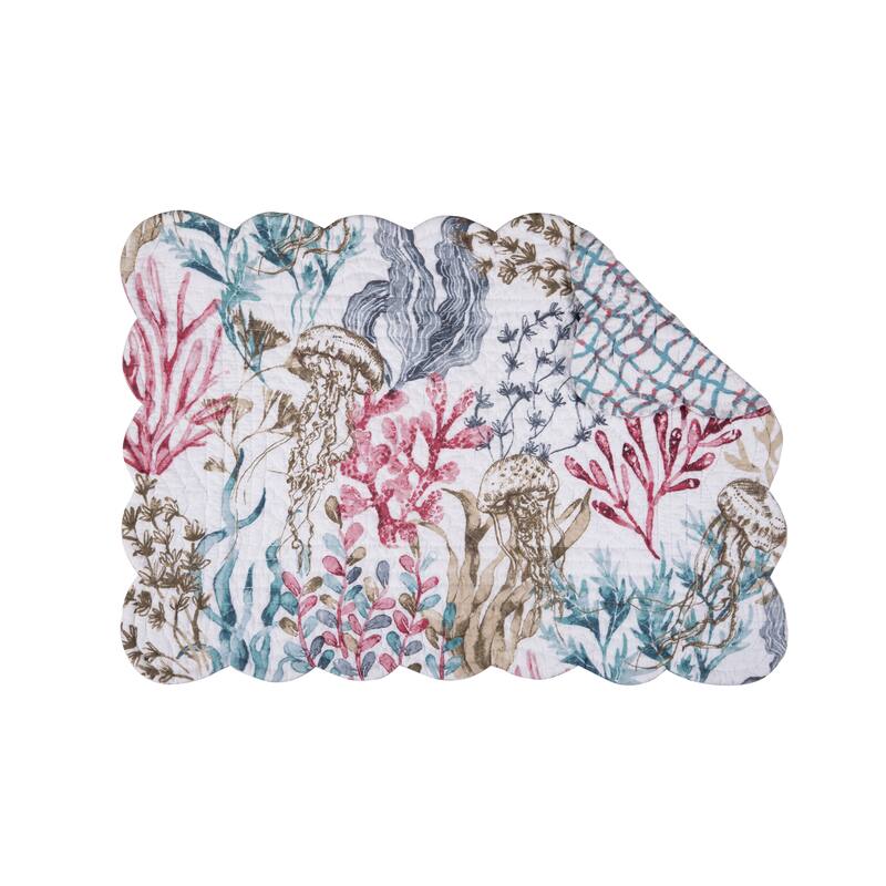 Delphina Reef Cotton Placemat Machine Washable Set of 6