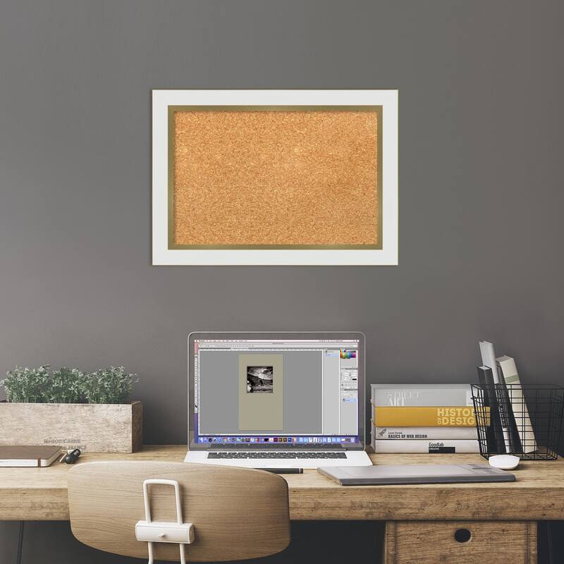 Eva Narrow Framed Cork Bulletin Memo Board