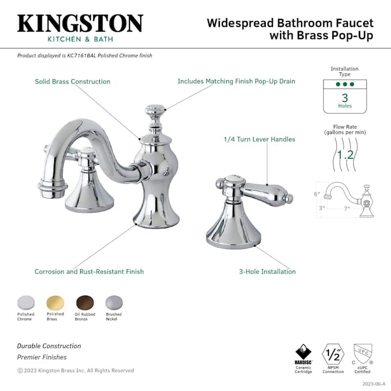 Kingston Brass Bel-Air 8 in. Widespread Bathroom Faucet