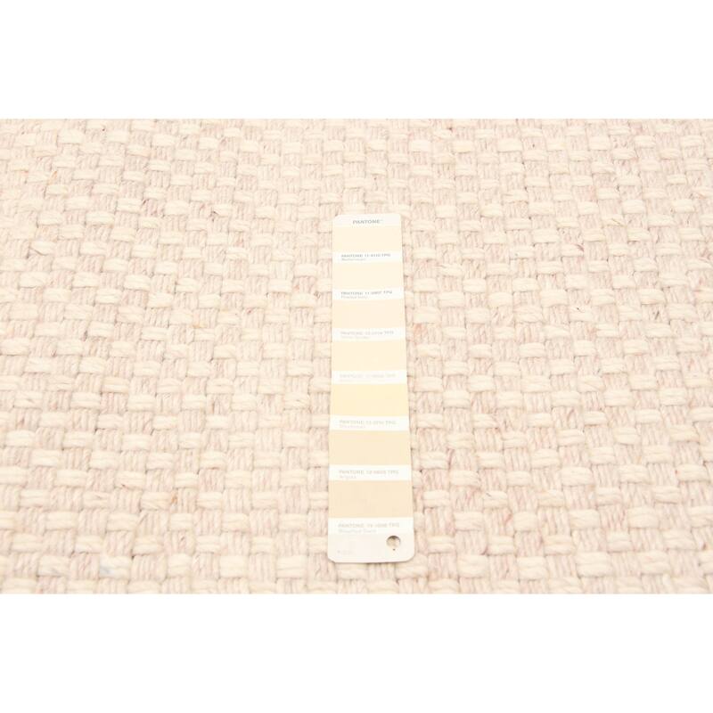 ECARPETGALLERY Braid weave Sienna Beige Wool Rug - 4'11 x 7'10