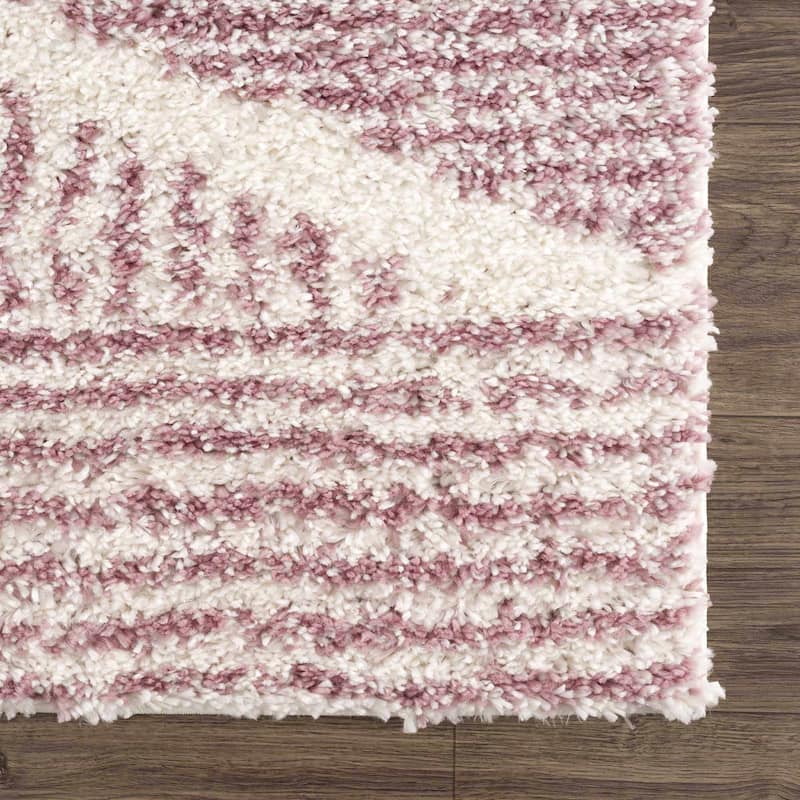 Hauteloom Lux Shag Collection Moroccan Farmhouse Shaggy High Plush Pile Area Rug