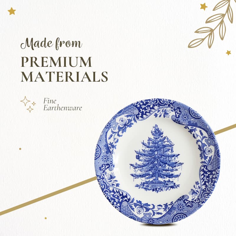 Spode Blue Italian 8 in Christmas Plate