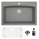 preview thumbnail 20 of 65, Karran Drop-In Quartz 33 in. 1-Hole Single Bowl Kitchen Sink Kit