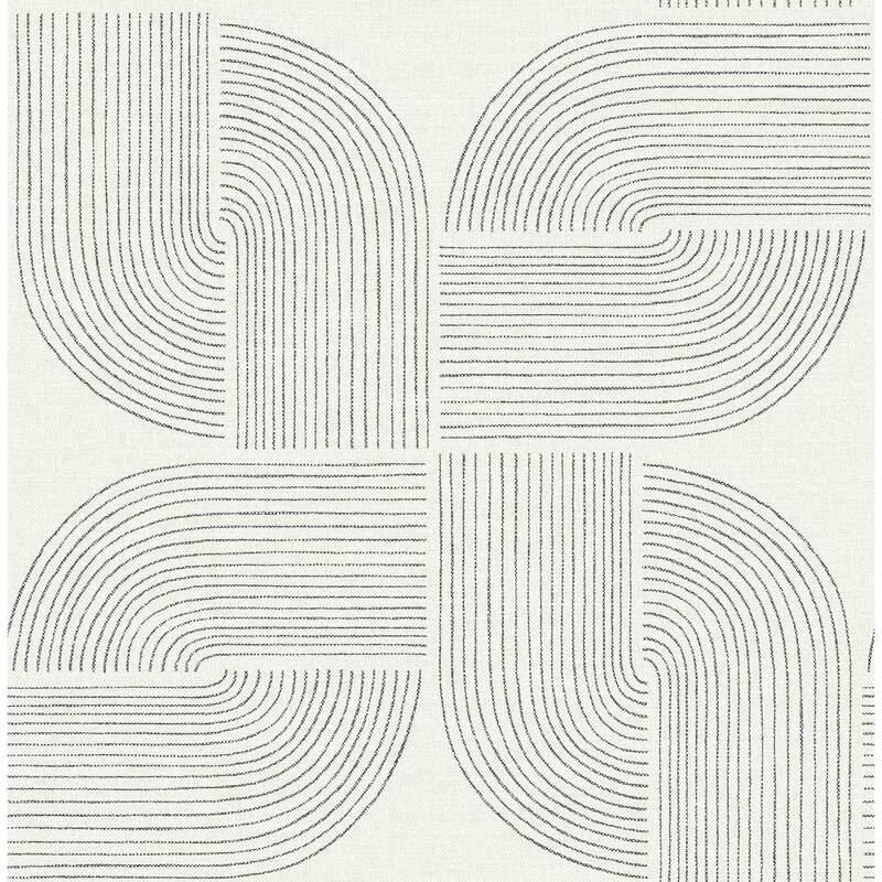 A-Street Prints Savoye Black Spiral Arches Wallpaper