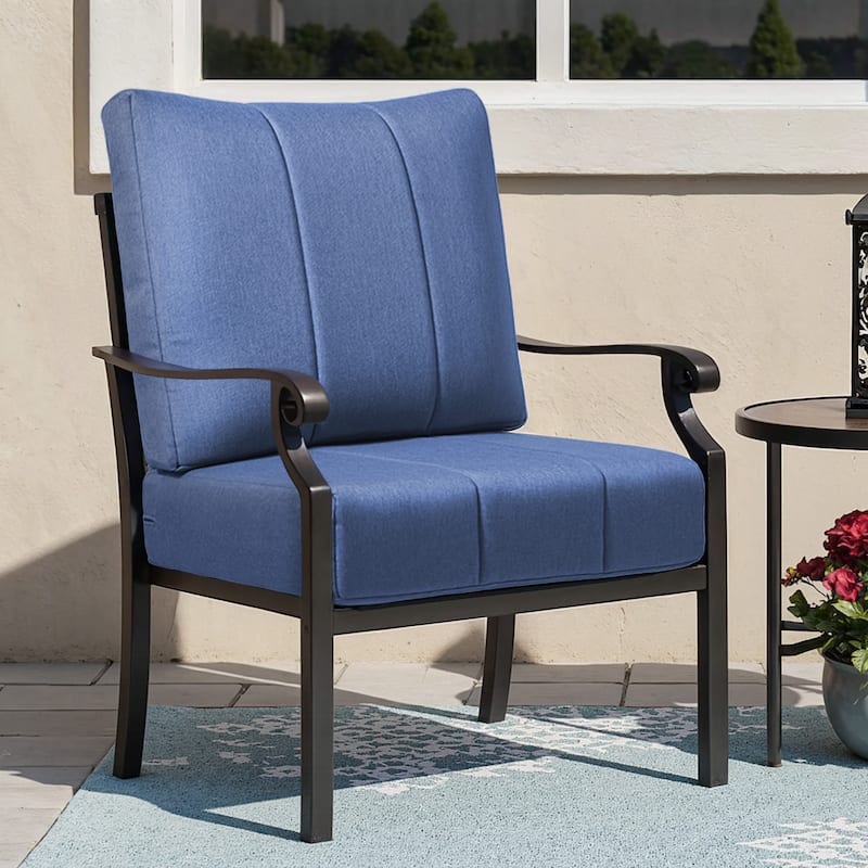 Ivora 24" W x 24" D x 6" T Water & Fade Resistant Outdoor Lounge Chair Replacement Cushion Set