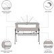 preview thumbnail 4 of 5, Dream On Me Lotus Bassinet & Bedside Sleeper in Grey