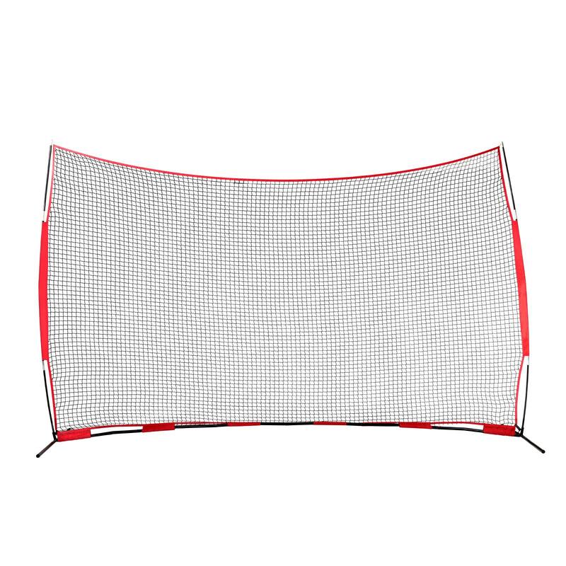 16 x 10 Feet Portable Sports Barrier Netting with Powder Coated Steel Pipe Base and Carry Bag